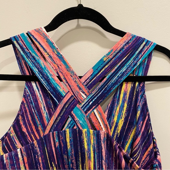 Soma Multicolor Stripe Maxi Dress - Size L - Picture 4 of 6